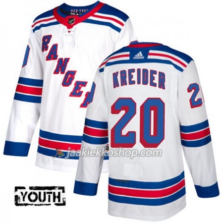 Lapsille NHL New York Rangers Pelipaita Chris Kreider 20 Adidas 2017-2018 Valkoinen Authentic
